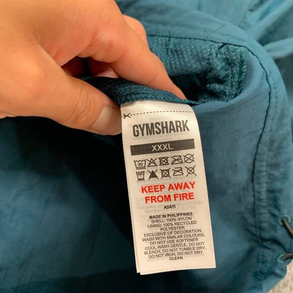 Gymshark Jacket Mens 3XL Spruce Lime Sport Windbreaker Full Zip Vented Hooded - Picture 6 of 13